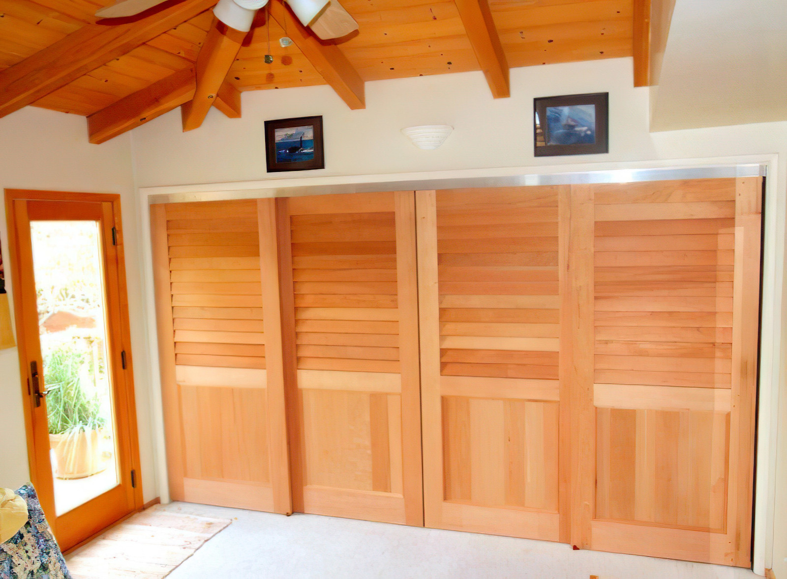 sliding mahogany doors